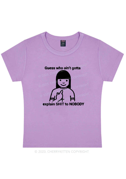 Curvy Who Explain Shxt To Nobody Y2K Baby Tee Cherrykitten