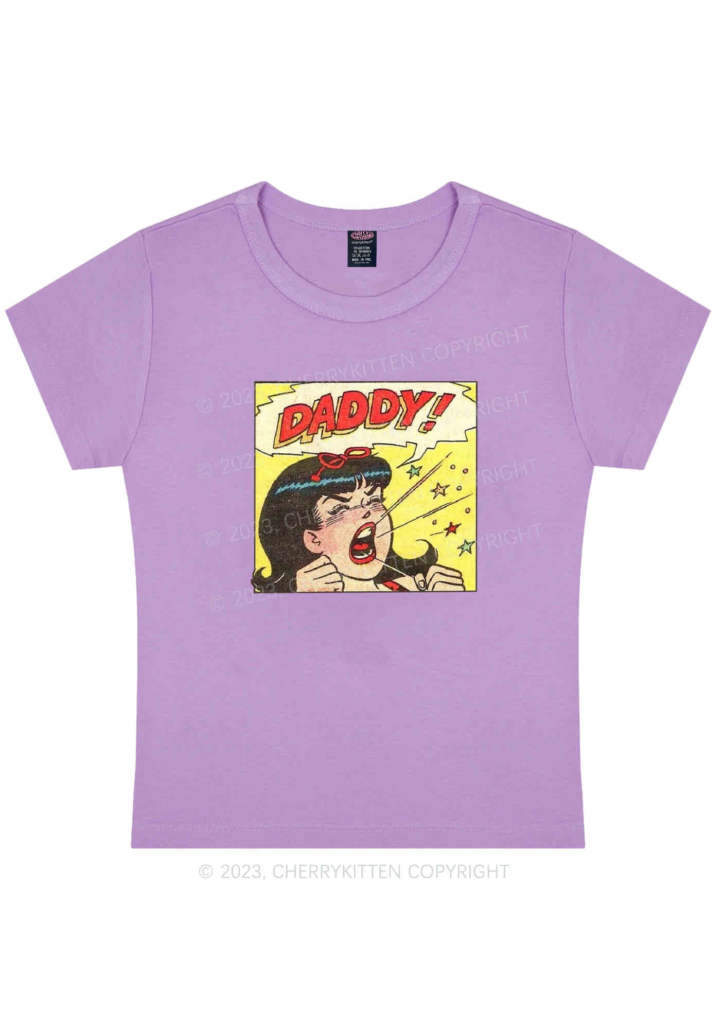 Curvy Call For Daddy Y2K Baby Tee Cherrykitten
