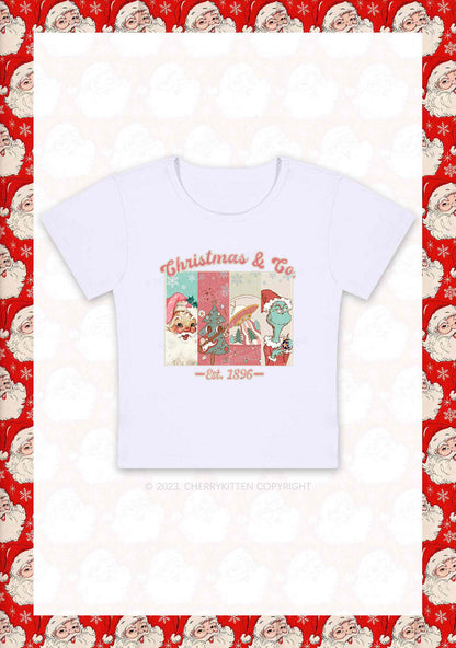 Retro Pink Santa Christmas Y2K Baby Tee Cherrykitten