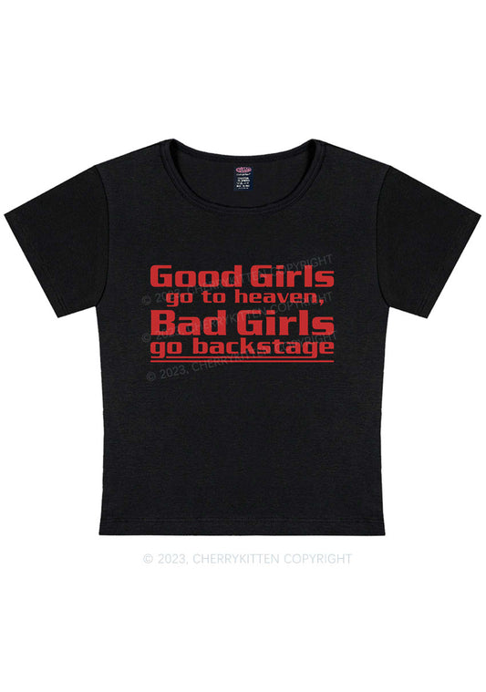 Bad Girls Go Backstage Y2K Baby Tee Cherrykitten