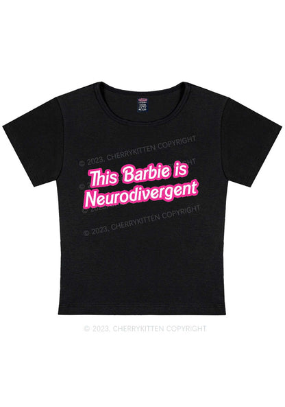 This Is Neurodivergent Y2K Baby Tee Cherrykitten