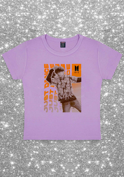 Bangtan Just Dance Kpop Y2K Baby Tee Cherrykitten