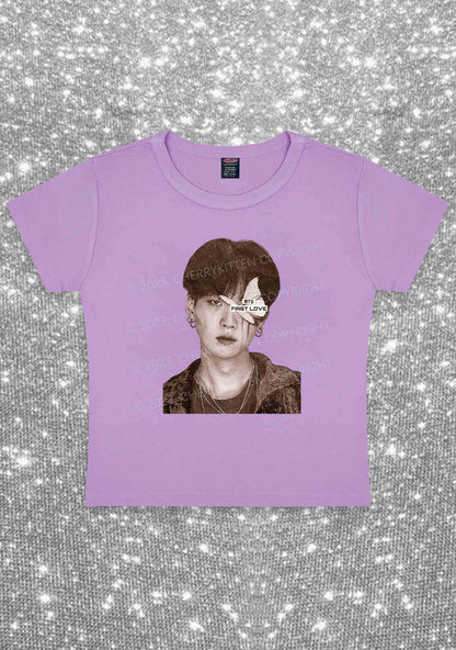 Bangtan First Love Kpop Y2K Baby Tee Cherrykitten