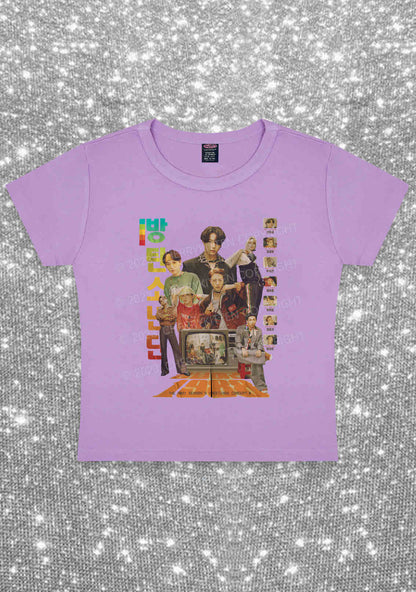 Bangtan Reply 1988 Kpop Y2K Baby Tee Cherrykitten