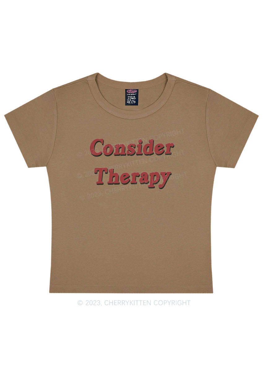 Consider Therapy Y2K Baby Tee Cherrykitten