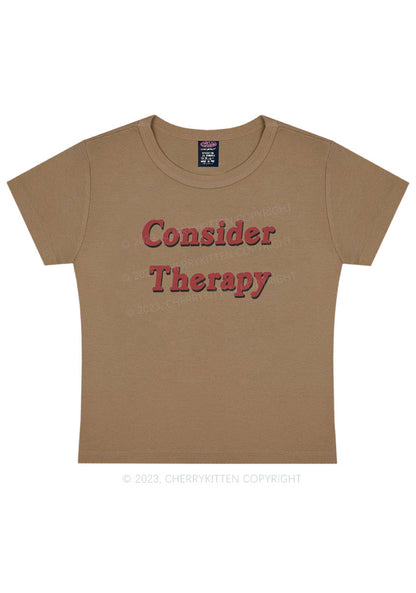 Consider Therapy Y2K Baby Tee Cherrykitten