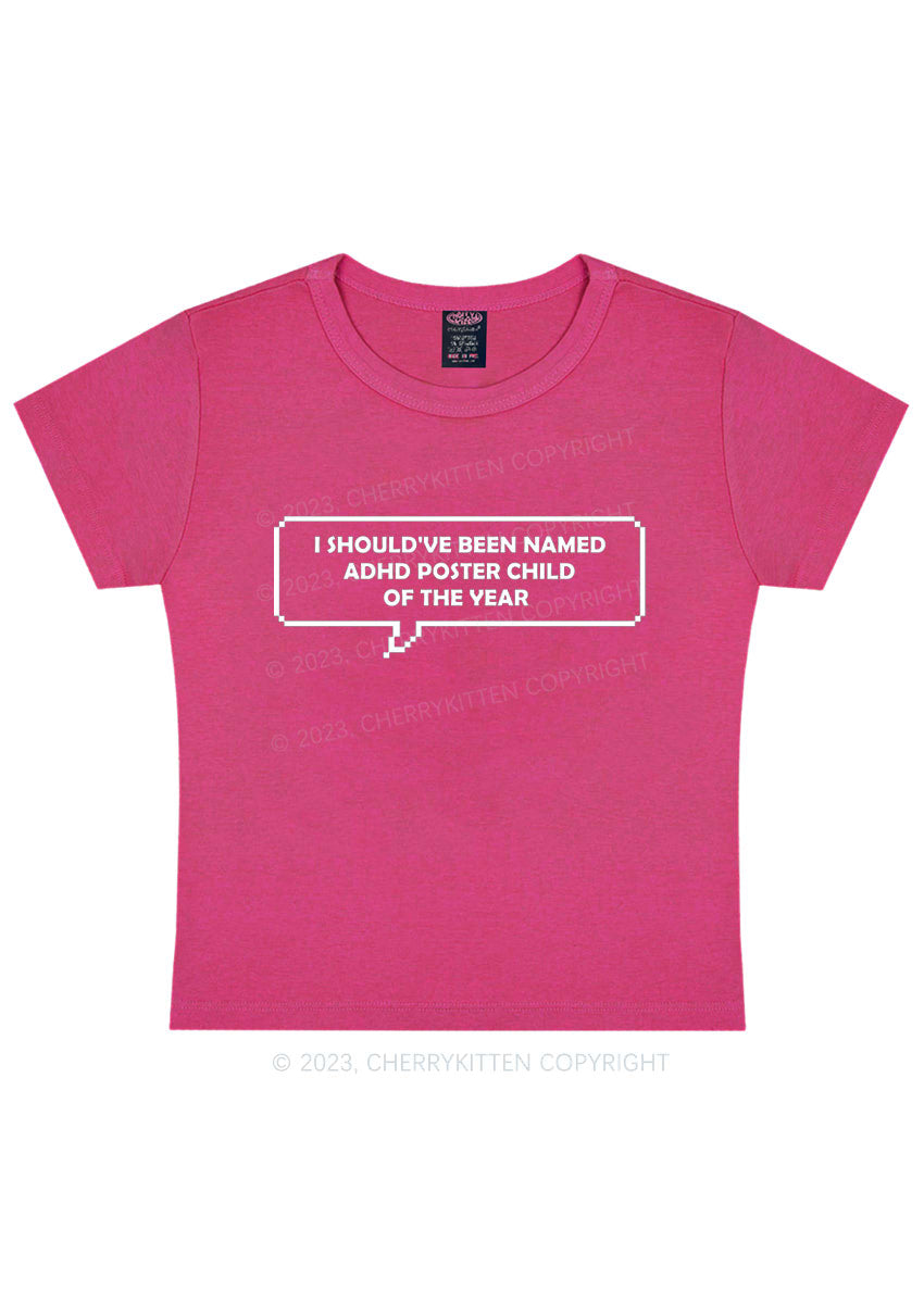 Curvy I Should've Been Named ADHD Y2K Baby Tee Cherrykitten