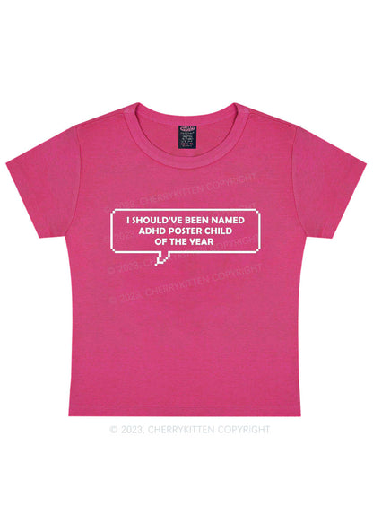 Curvy I Should've Been Named ADHD Y2K Baby Tee Cherrykitten