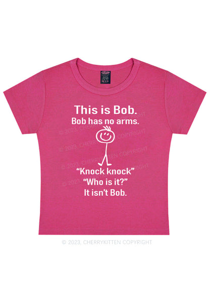 Curvy This Is Bob Bob Has No Arms Y2K Baby Tee Cherrykitten