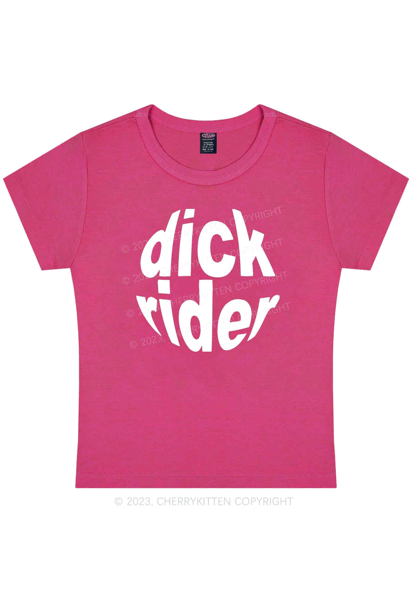 Big Dxxk Rider Y2K Baby Tee Cherrykitten