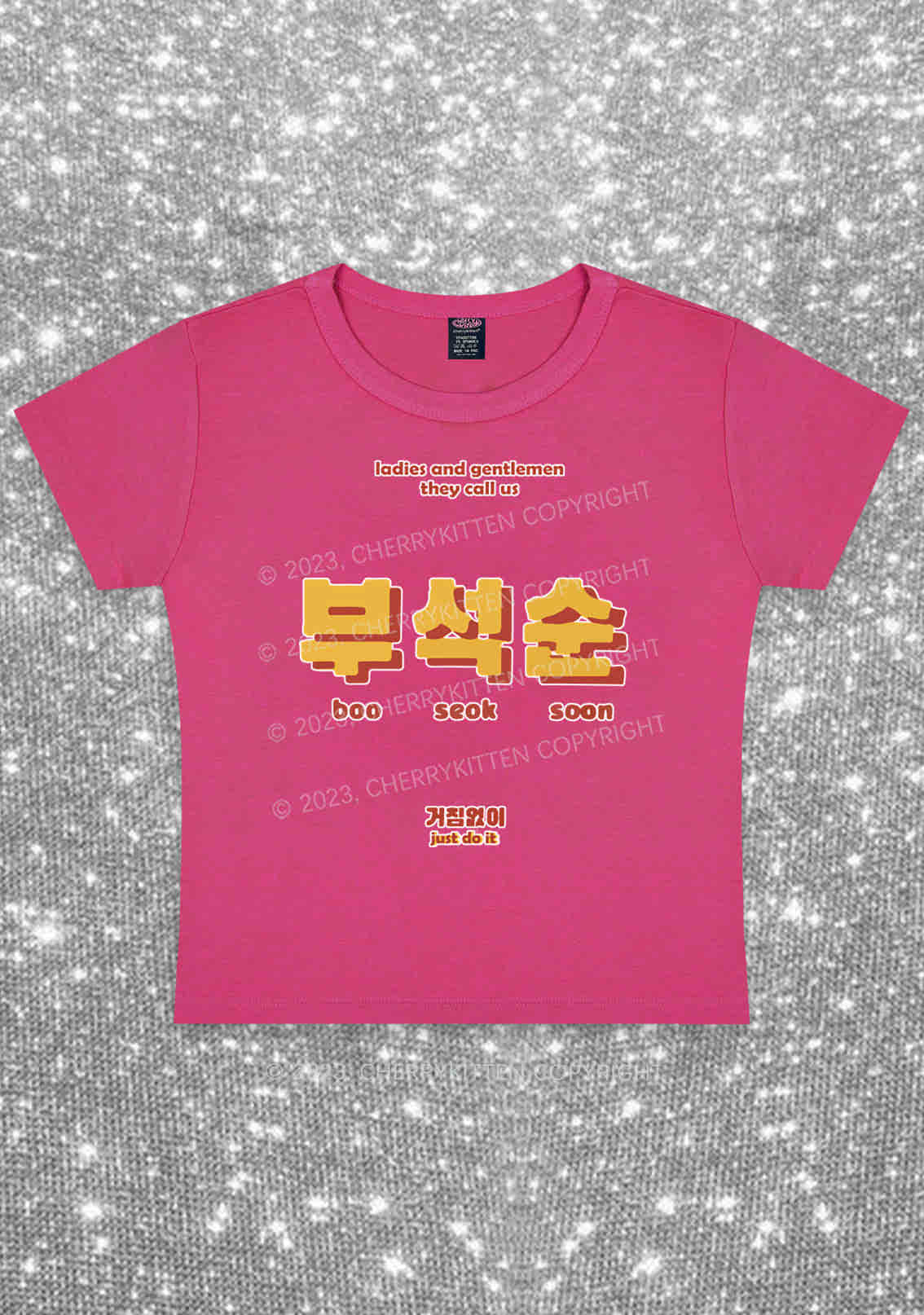 Boo Seok Soon Kpop Y2K Baby Tee Cherrykitten