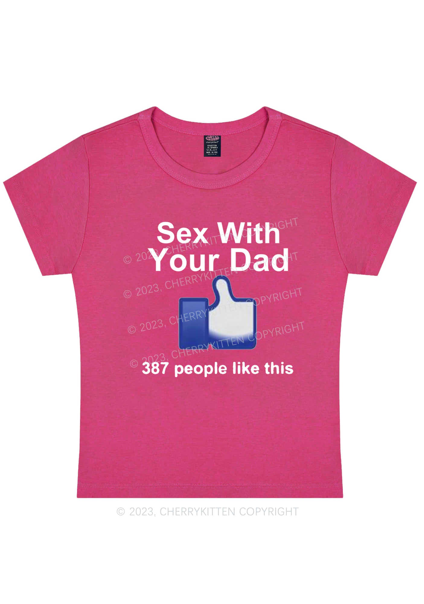 Curvy SX With Your Dad Likes Y2K Baby Tee Cherrykitten