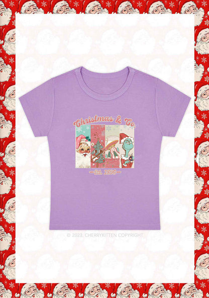 Retro Pink Santa Christmas Y2K Baby Tee Cherrykitten