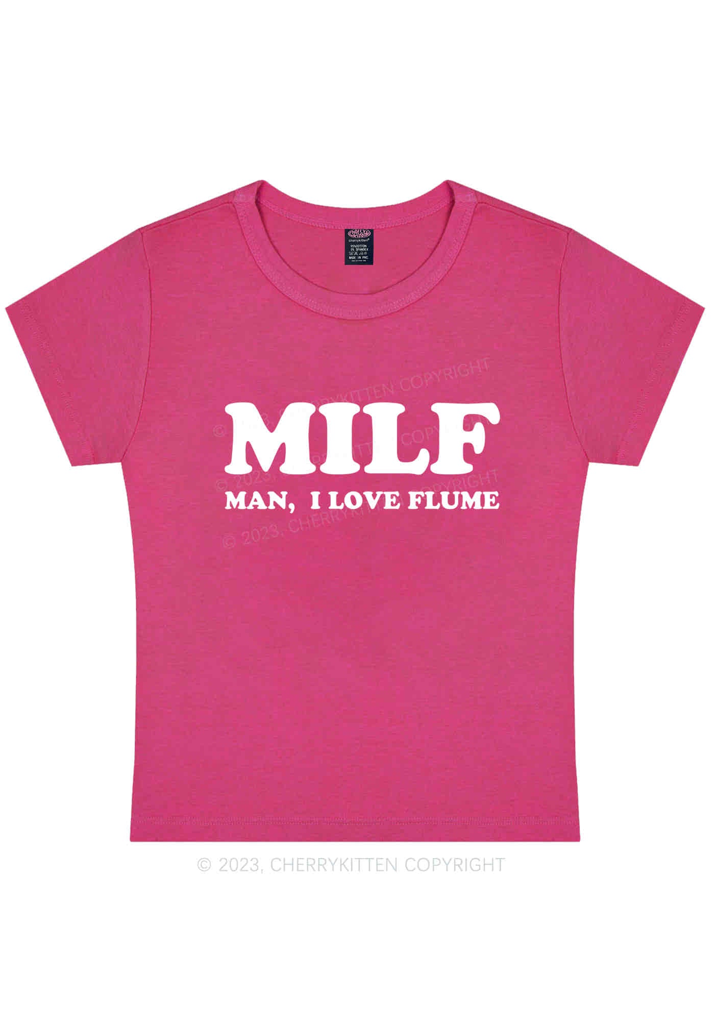 Curvy Man I Love Flume Y2K Baby Tee Cherrykitten