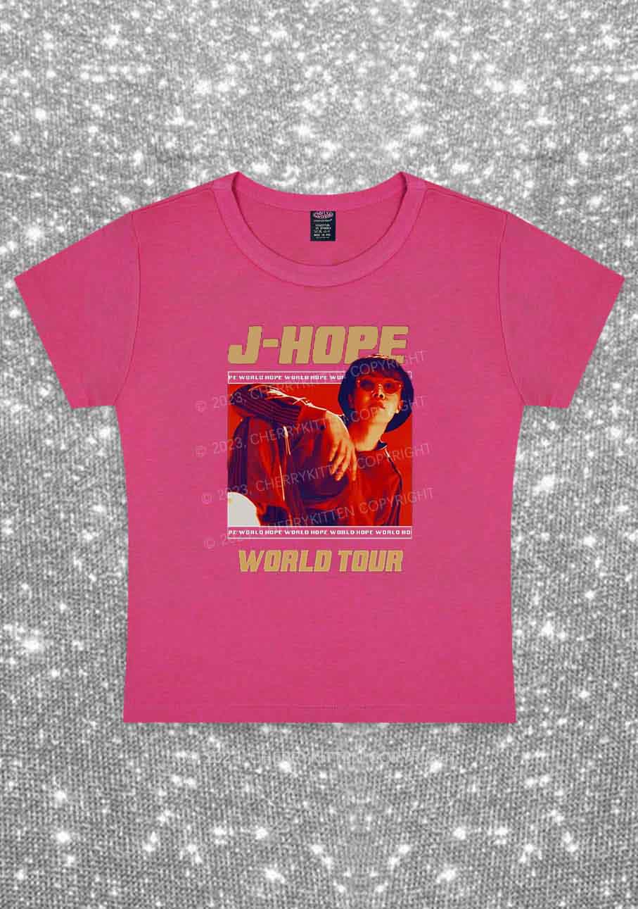 JH World Tour Kpop Y2K Baby Tee Cherrykitten