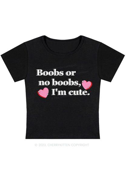 Curvy I'm Cute Baby Tee Cherrykitten