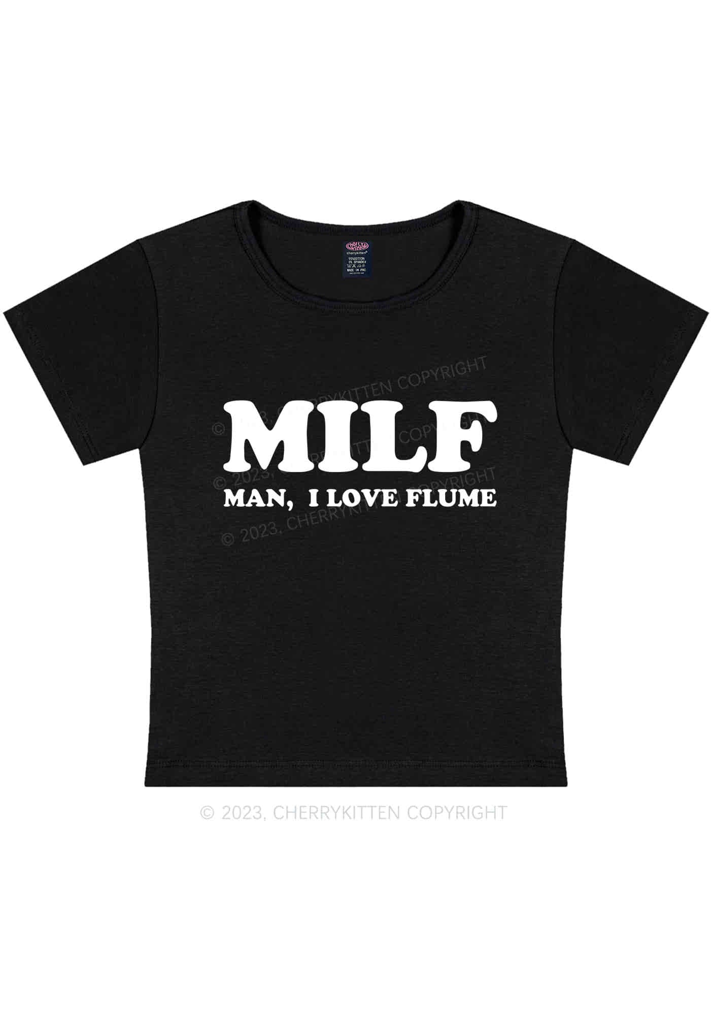 Curvy Man I Love Flume Y2K Baby Tee Cherrykitten