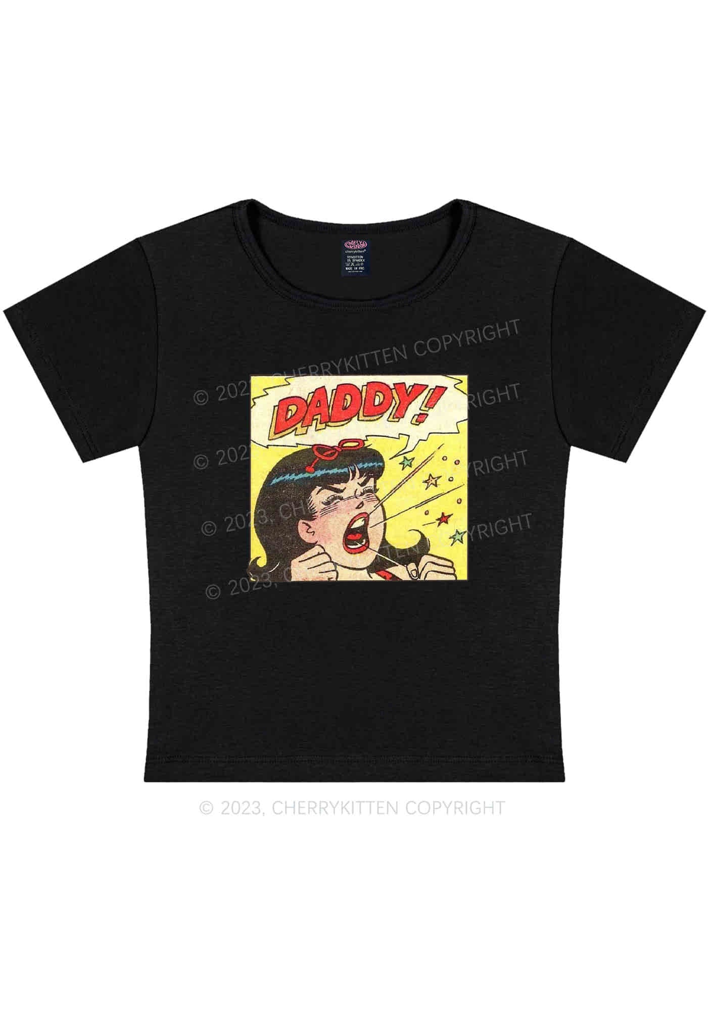 Curvy Call For Daddy Y2K Baby Tee Cherrykitten