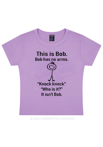 Curvy This Is Bob Bob Has No Arms Y2K Baby Tee Cherrykitten
