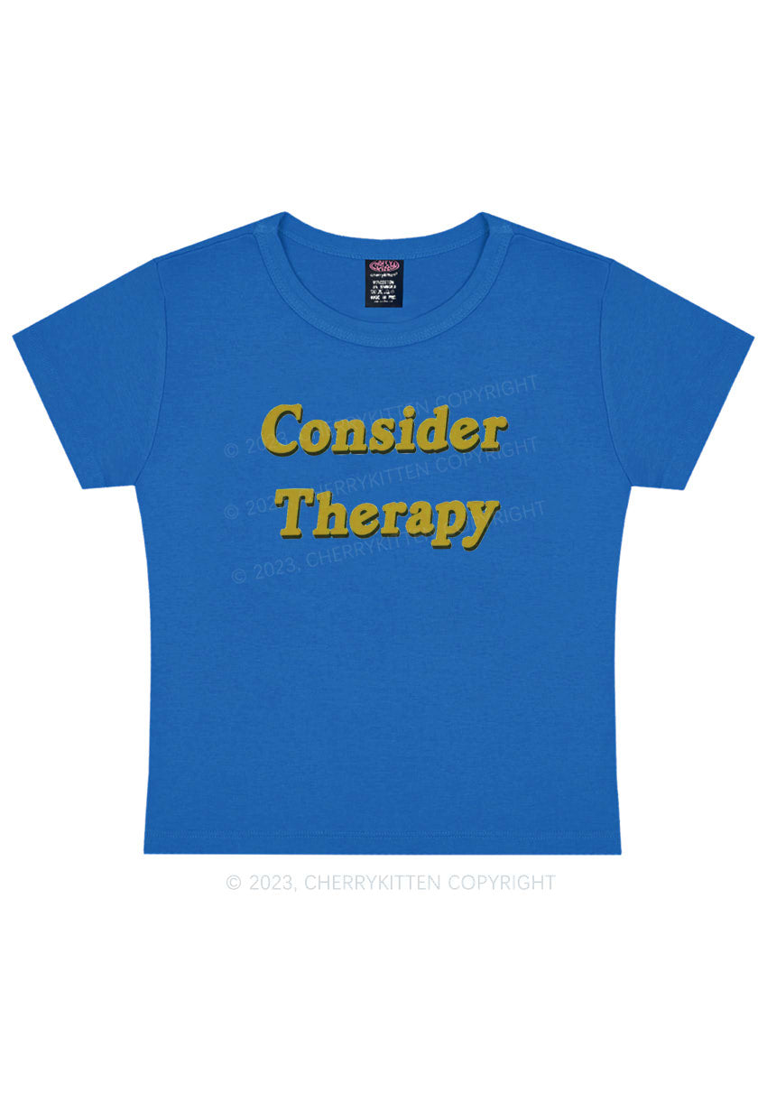 Consider Therapy Y2K Baby Tee Cherrykitten