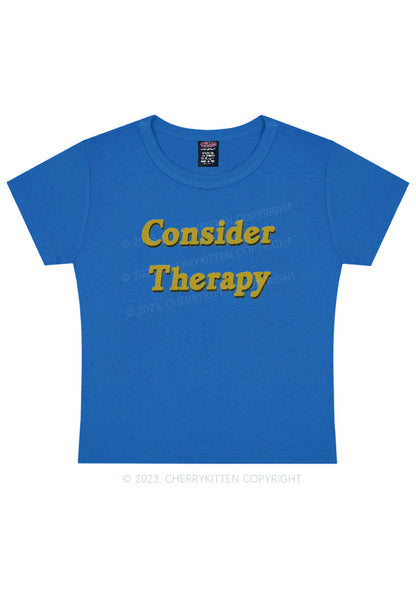 Consider Therapy Y2K Baby Tee Cherrykitten