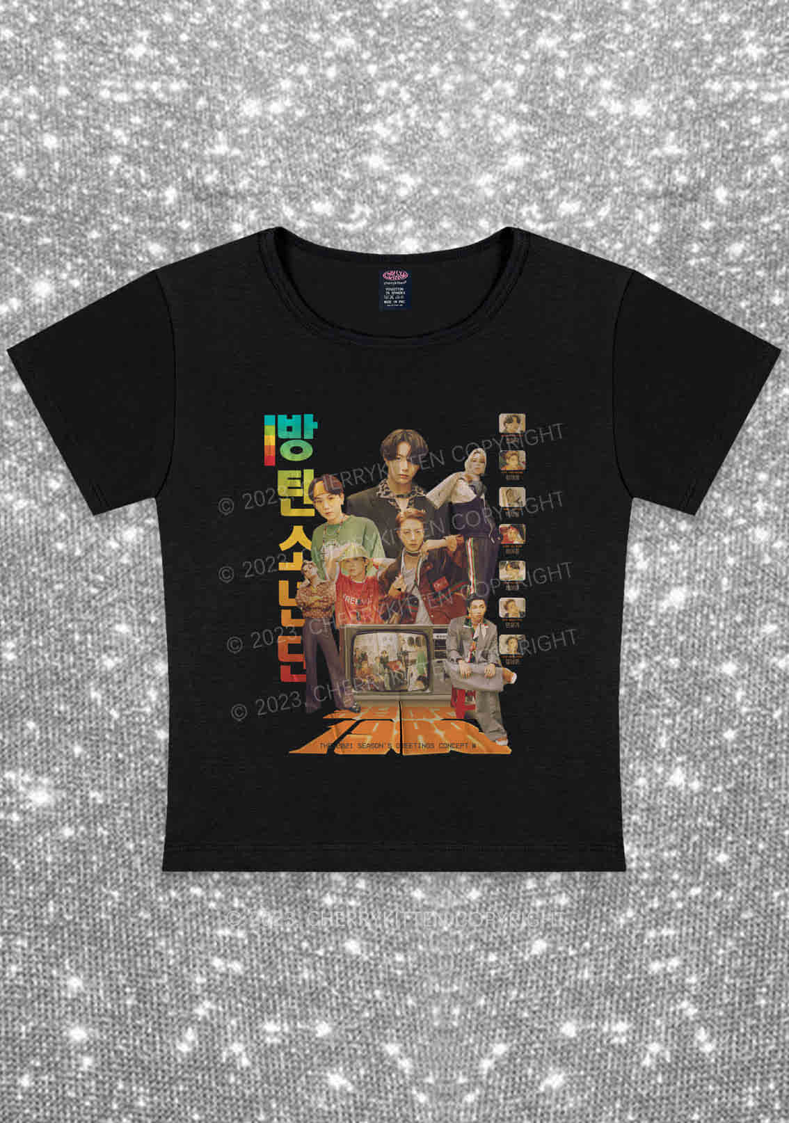 Bangtan Reply 1988 Kpop Y2K Baby Tee Cherrykitten