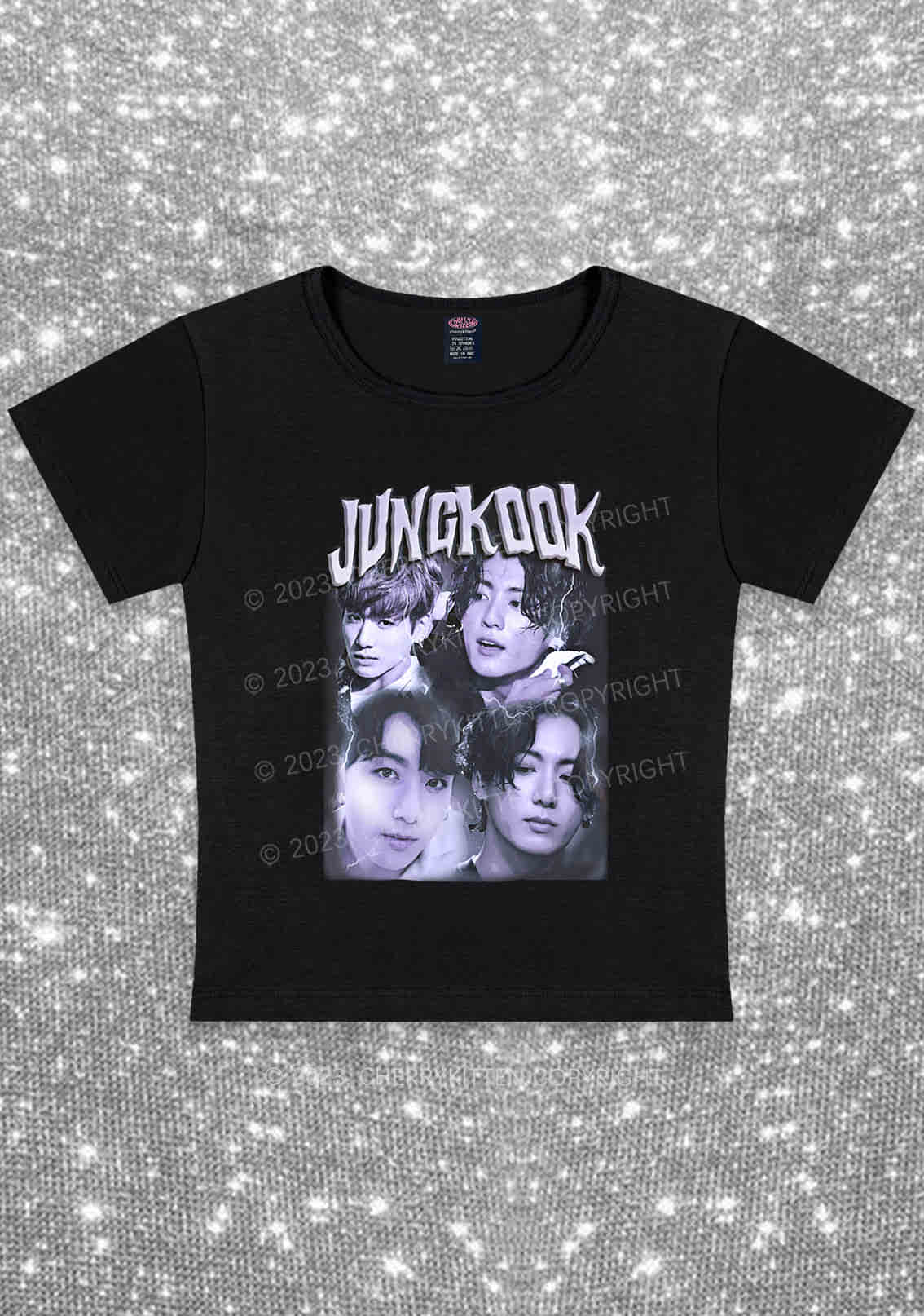 Jungkook Kpop Y2K Baby Tee Cherrykitten