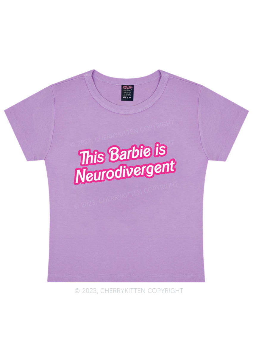 This Is Neurodivergent Y2K Baby Tee Cherrykitten