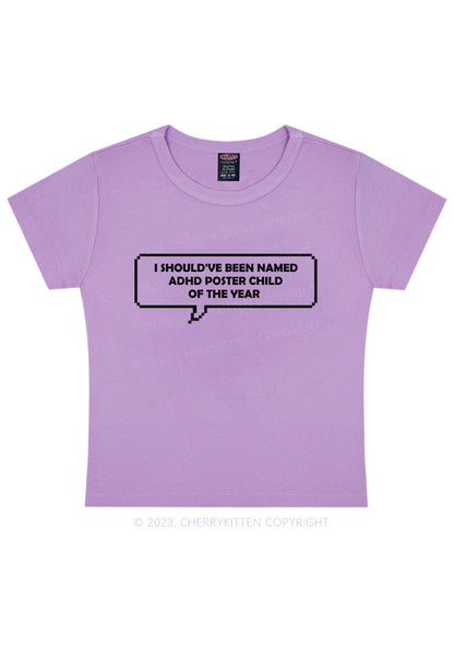 Curvy I Should've Been Named ADHD Y2K Baby Tee Cherrykitten