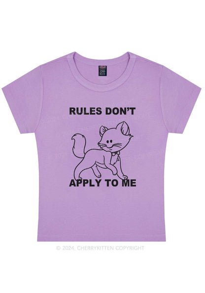 Curvy Rules Don't Apply To Cat Without Eyes Y2K Baby Tee Cherrykitten