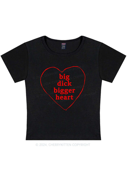 Curvy Big Dxxk Bigger Heart Y2K Baby Tee Cherrykitten