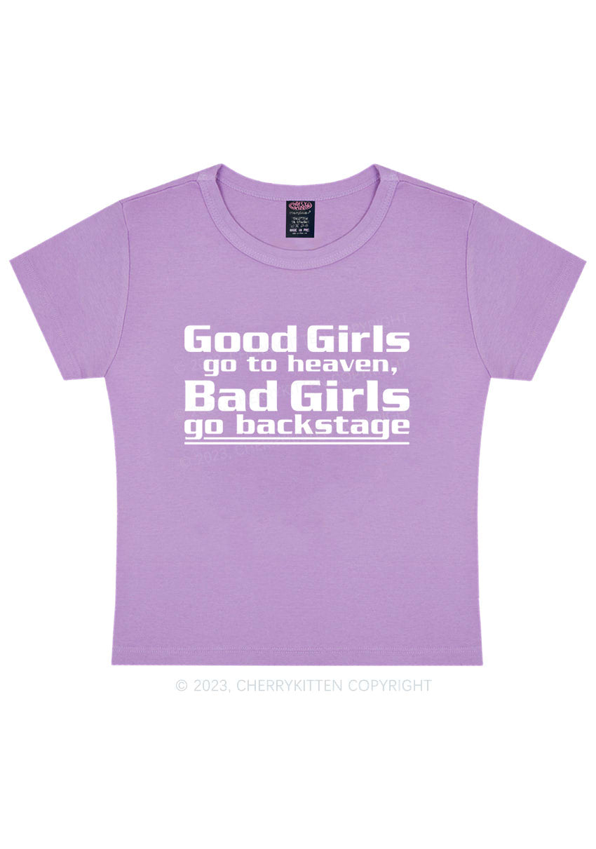 Bad Girls Go Backstage Y2K Baby Tee Cherrykitten