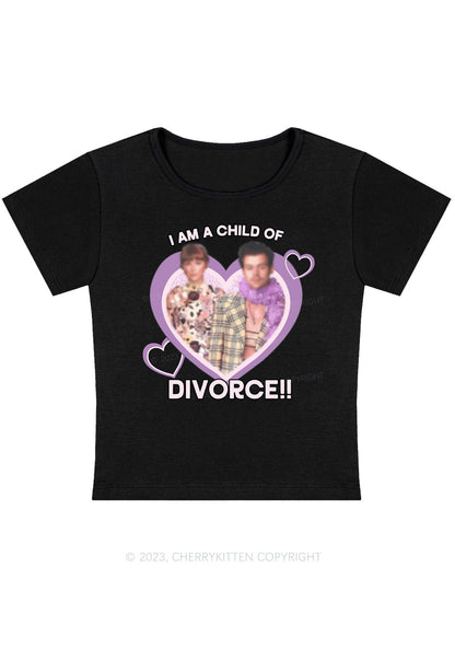 Curvy Personalized Child Of Divorce Photo Baby Tee Cherrykitten