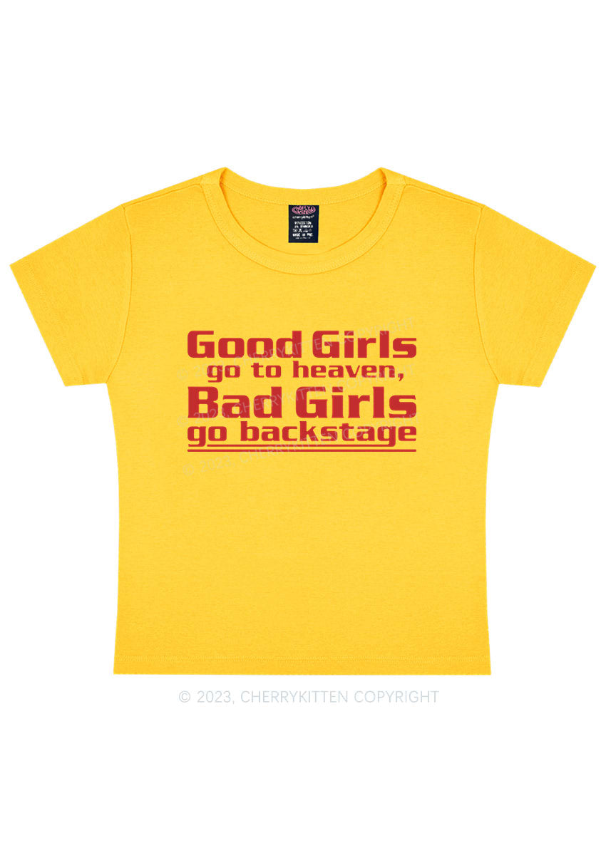 Bad Girls Go Backstage Y2K Baby Tee Cherrykitten