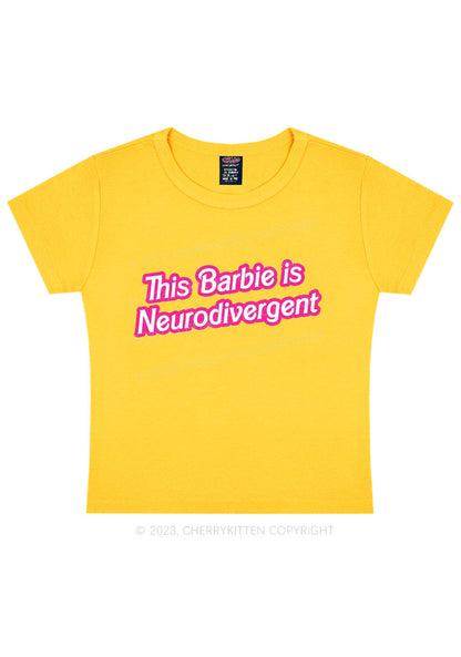 This Is Neurodivergent Y2K Baby Tee Cherrykitten