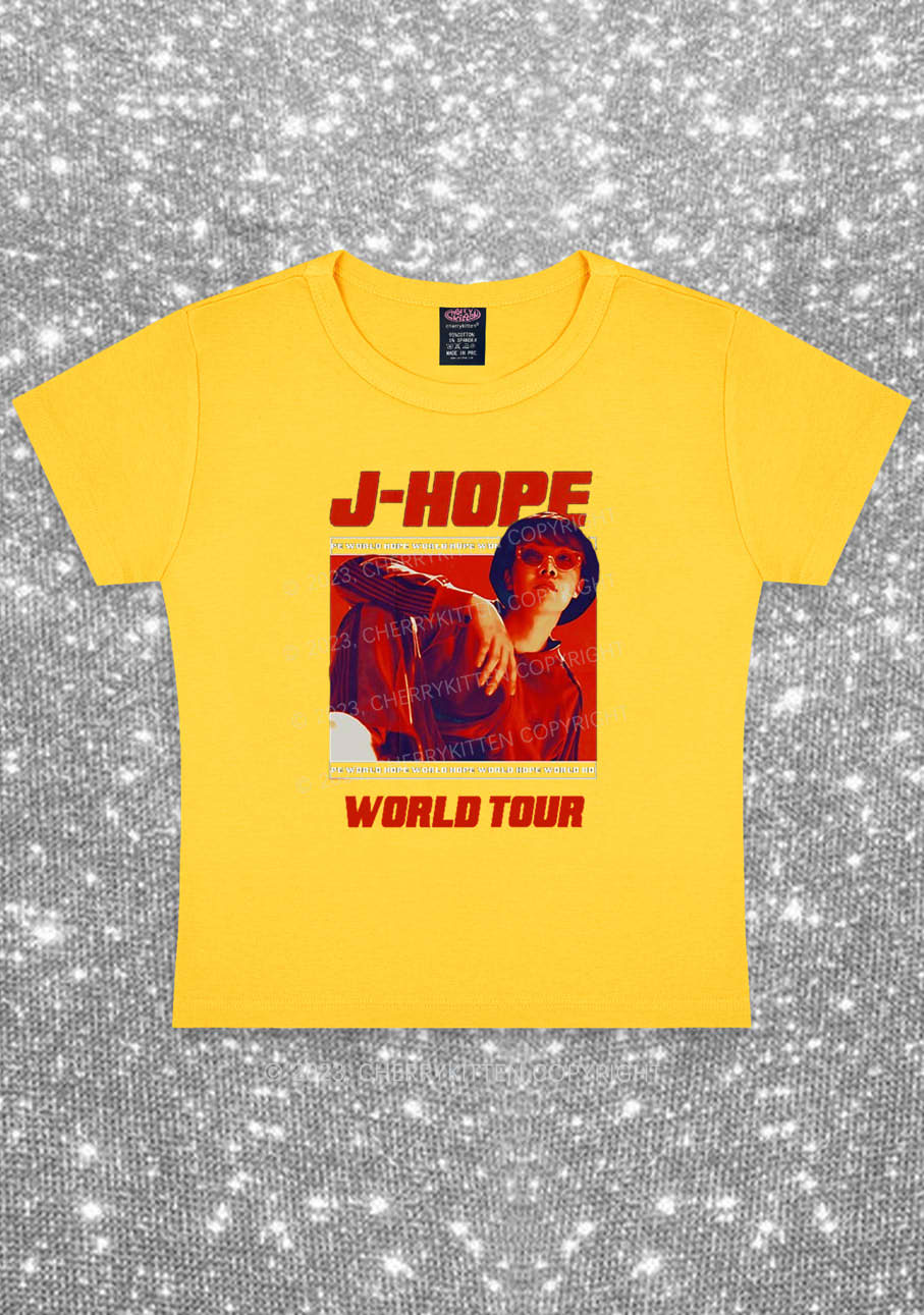 JH World Tour Kpop Y2K Baby Tee Cherrykitten