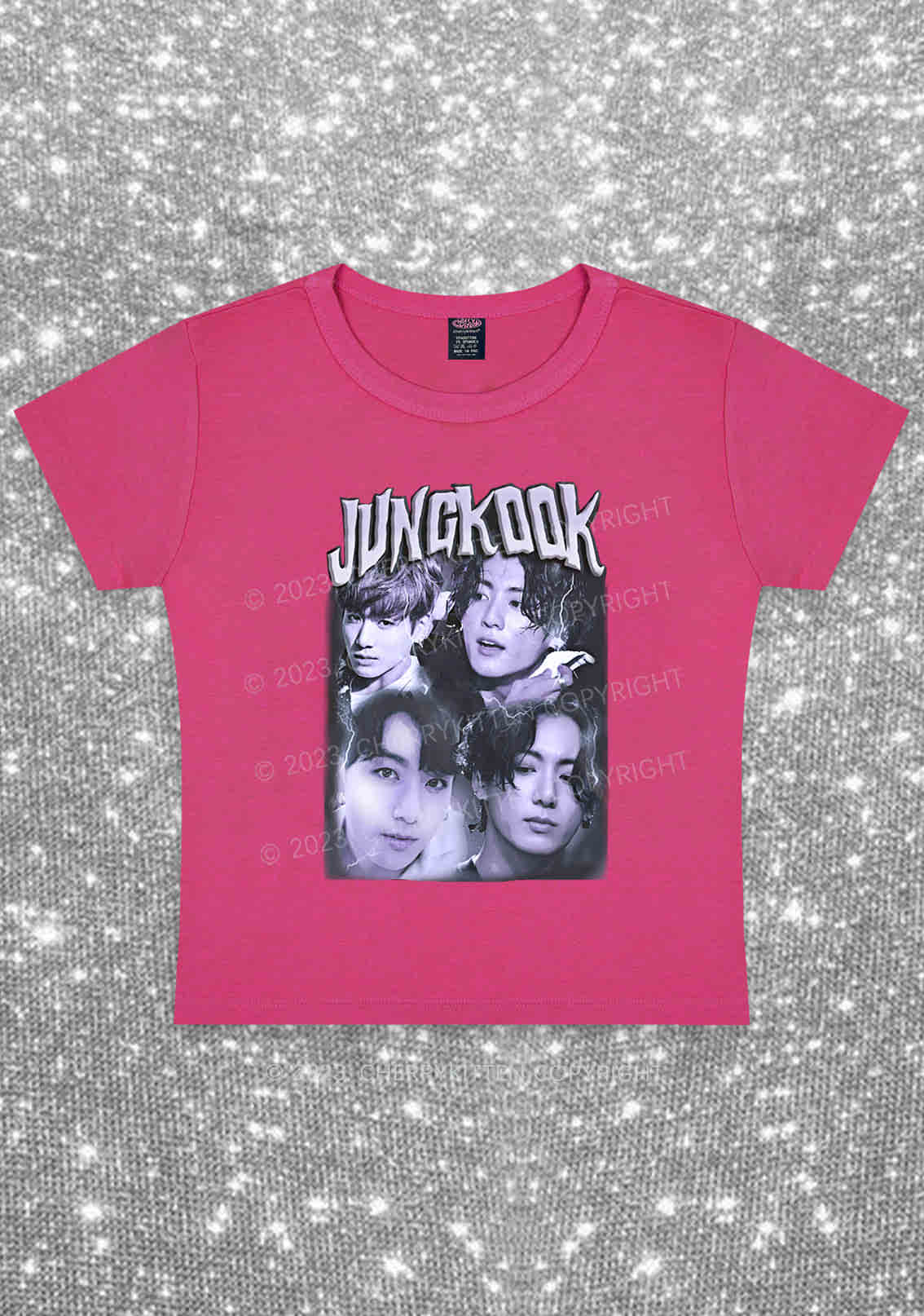 Jungkook Kpop Y2K Baby Tee Cherrykitten