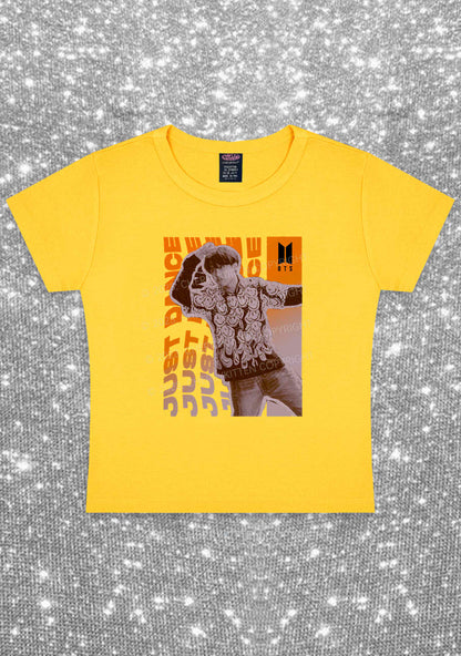 Bangtan Just Dance Kpop Y2K Baby Tee Cherrykitten