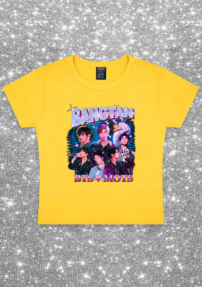 Bangtan Love Mots Kpop Y2K Baby Tee Cherrykitten