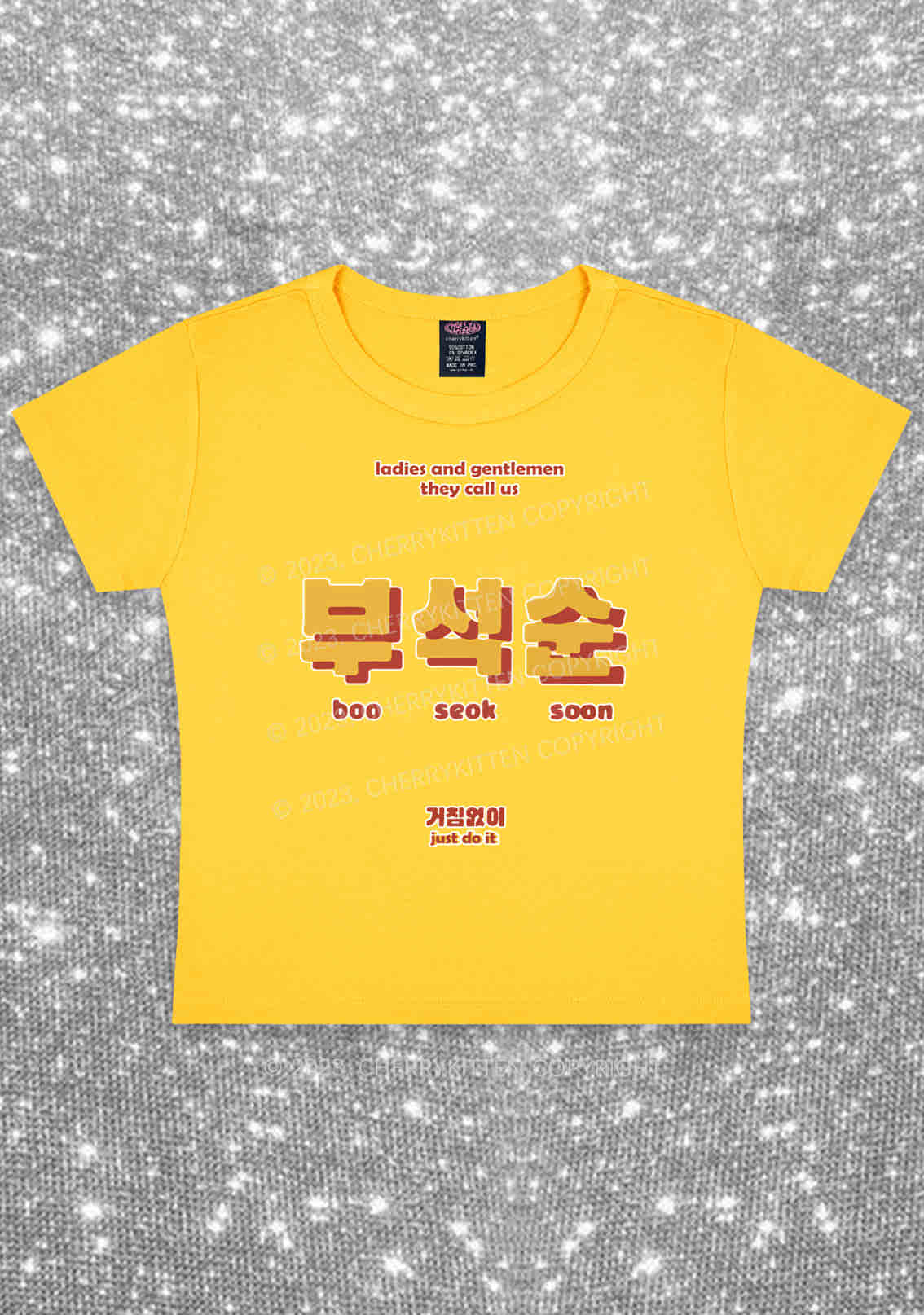 Boo Seok Soon Kpop Y2K Baby Tee Cherrykitten