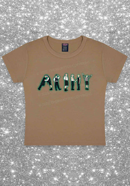 Bangtan Boys Kpop Y2K Baby Tee Cherrykitten