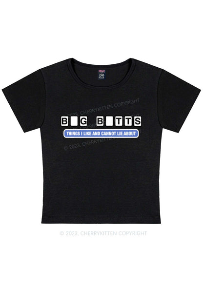 Curvy I Cannot Lie About Y2K Baby Tee Cherrykitten
