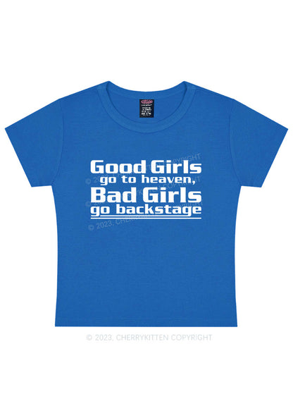 Bad Girls Go Backstage Y2K Baby Tee Cherrykitten