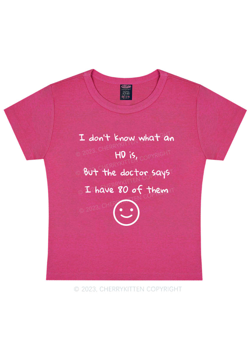 Curvy I Don't Know What An HD Is Y2K Baby Tee Cherrykitten