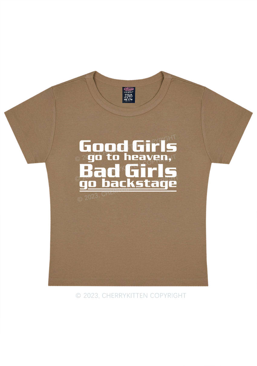 Bad Girls Go Backstage Y2K Baby Tee Cherrykitten