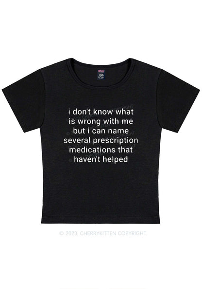 Curvy Can Name Several Prescription Medications Y2K Baby Tee Cherrykitten