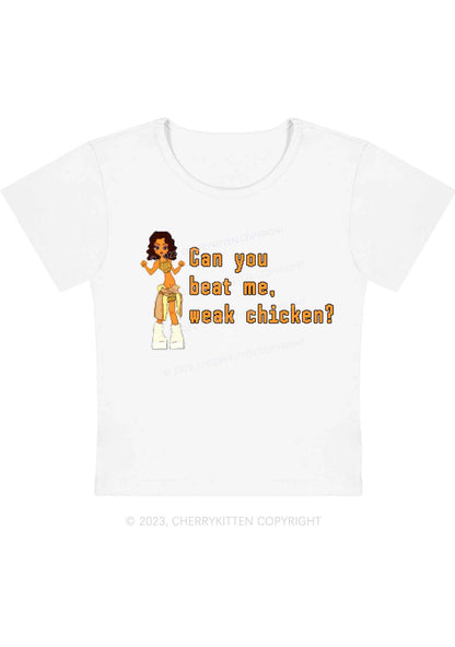 Curvy Can You Beat Me Y2K Baby Tee Cherrykitten