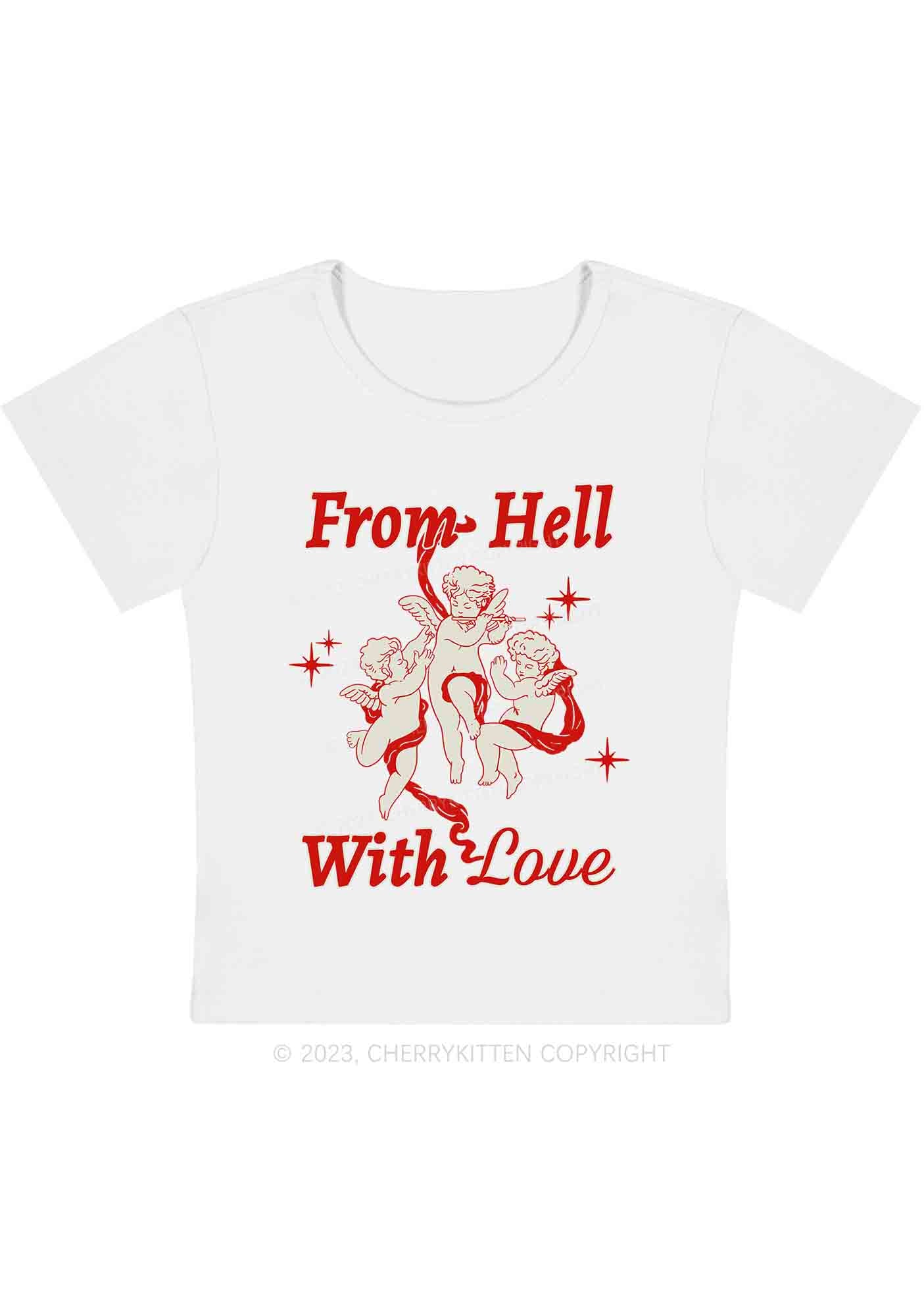 Cupids From Hell Y2K Baby Tee Cherrykitten