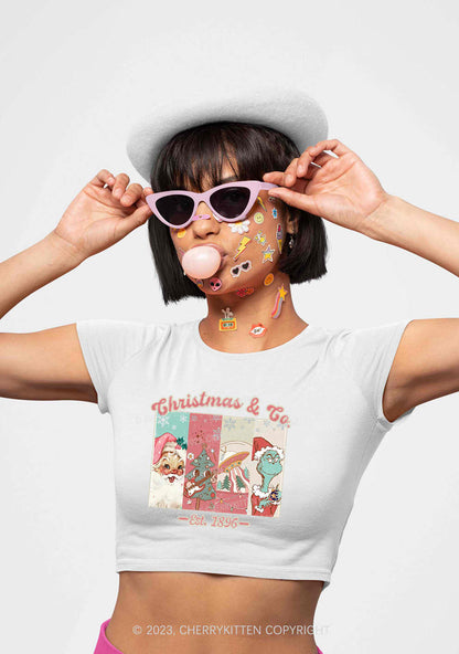 Retro Pink Santa Christmas Y2K Baby Tee Cherrykitten