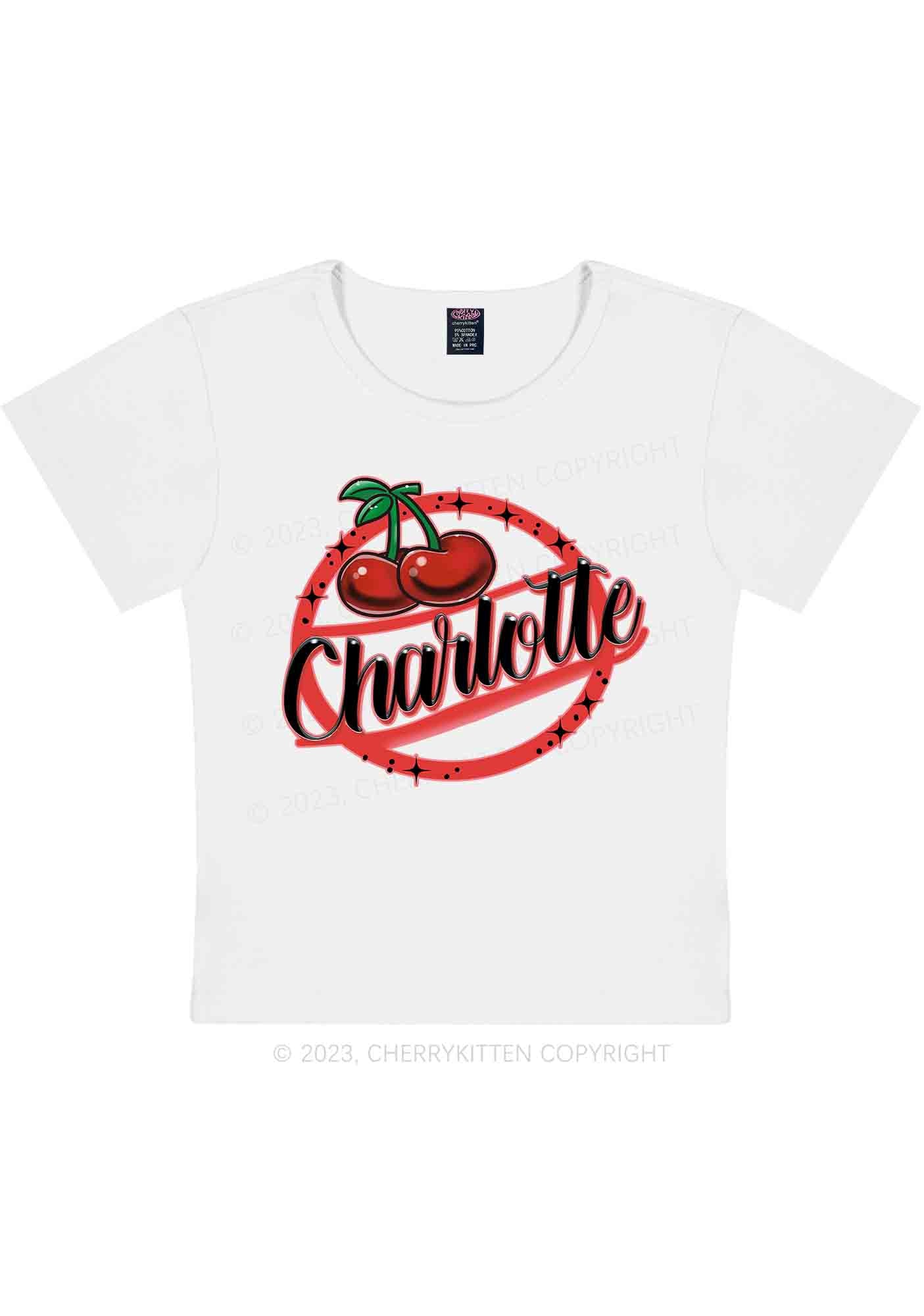 Curvy Charlotte Cherry Y2K Baby Tee Cherrykitten